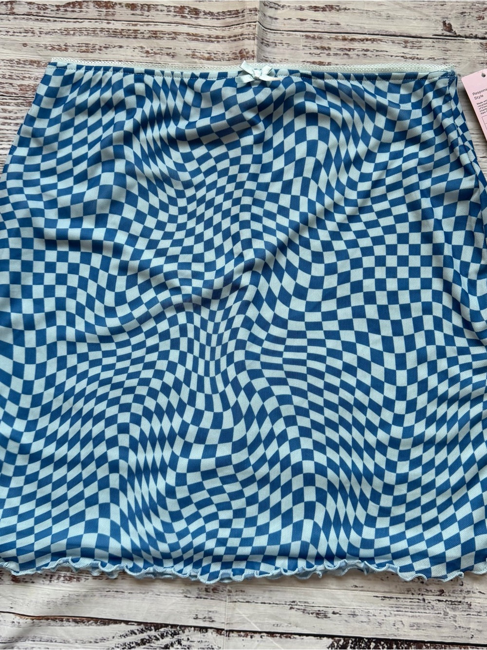 Blue Checkerboard women’s  Skirt by wild fable size medium